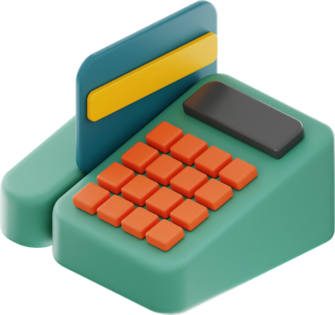 Pos Machine  3D Illustration