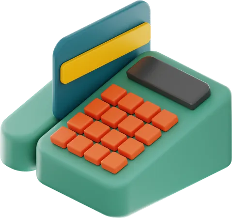 Pos Machine  3D Illustration