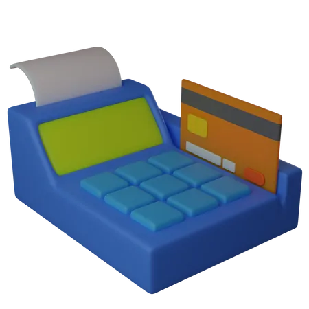 Cashier Payment Machine 3D Illustration