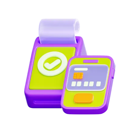 POS Mobile Payment  3D Icon