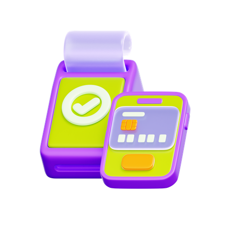 POS Mobile Payment  3D Icon