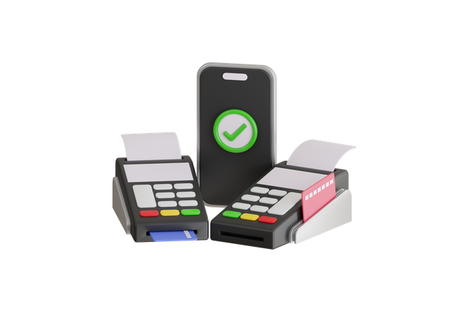 POS terminal for payment with debit card  3D Icon