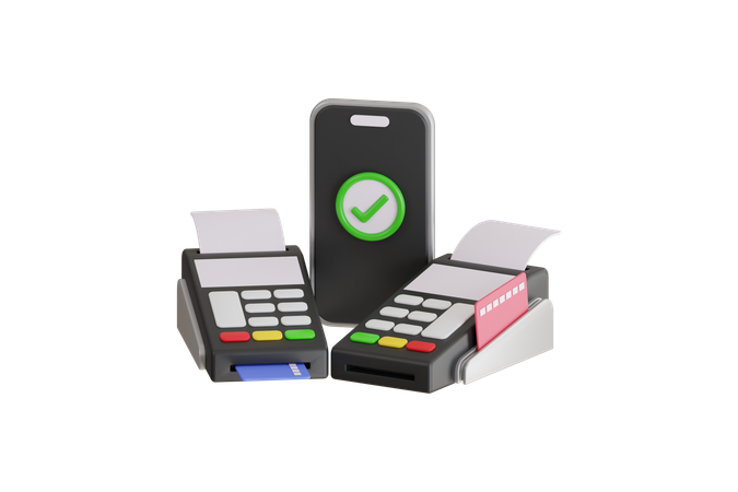 Terminal POS para pagamento com cartão de débito  3D Icon