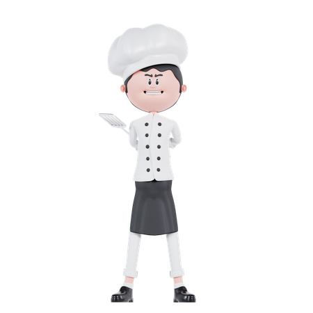 Pose de chef pronto  3D Illustration