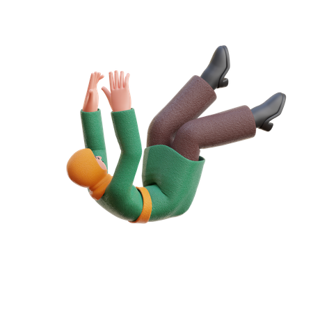 Pose de chute du hijab féminin  3D Icon