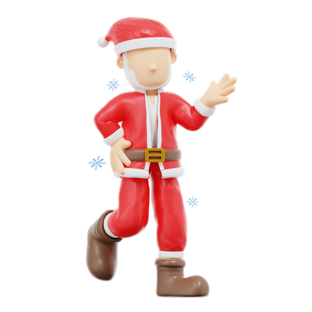 Pose de la question du père Noël  3D Illustration