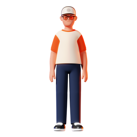 Pose de homem em pé  3D Illustration