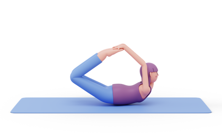 Pose de ioga com arco  3D Icon