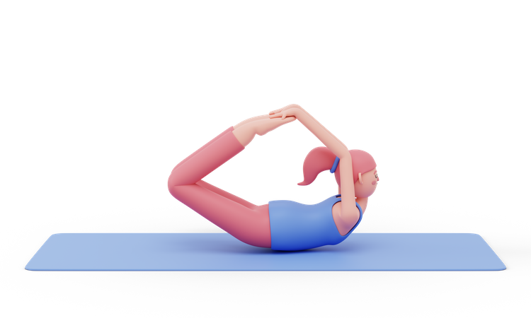 Pose de ioga com arco  3D Icon