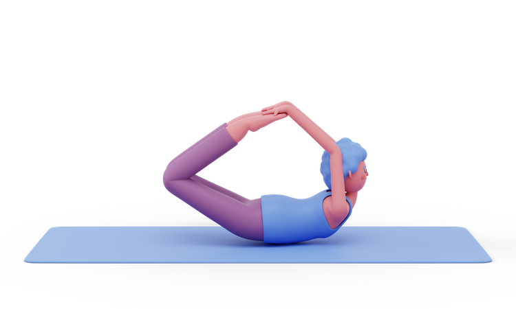 Pose de ioga com arco  3D Icon