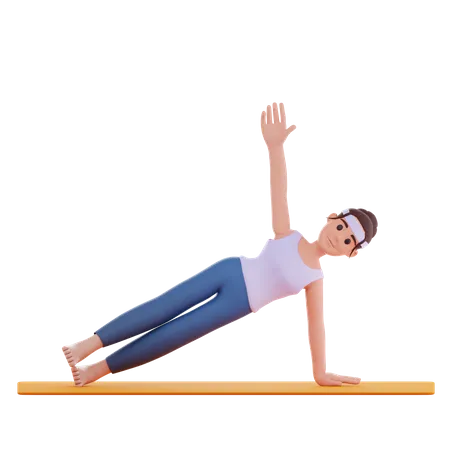 Pose de ioga de suporte de mão  3D Illustration