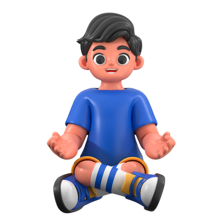 Pose de meditação  3D Icon
