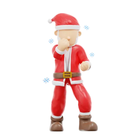 Pose de Papai Noel com raiva  3D Illustration