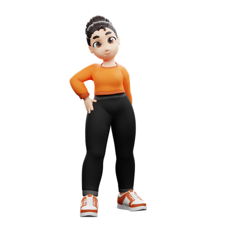 Pose de pie  3D Illustration