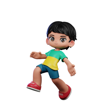 Pose de salto feliz en jeans  3D Icon