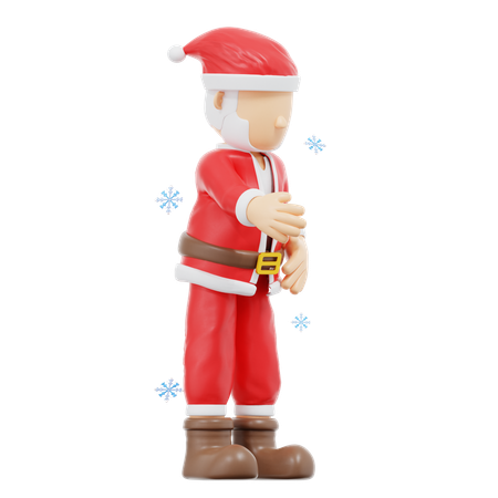 Pose de salutation du père Noël  3D Illustration