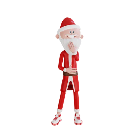 Pose de papai noel  3D Illustration