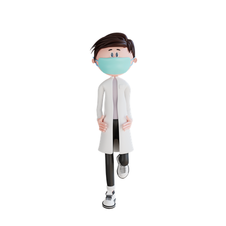 Doctor, pose elegante  3D Illustration