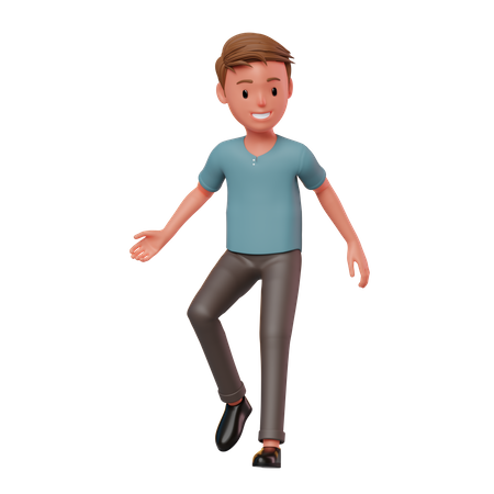 Pose flutuante de personagem masculino  3D Illustration