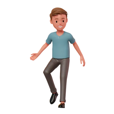 Pose flutuante de personagem masculino  3D Illustration