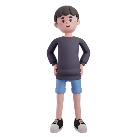Postura masculina de pie  3D Icon