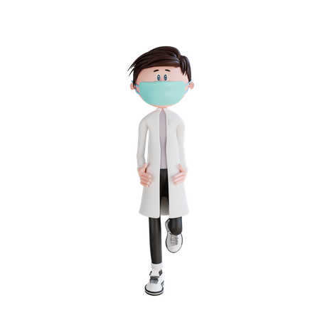 Médico elegante pose  3D Illustration