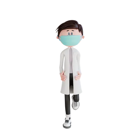 Médico elegante pose  3D Illustration