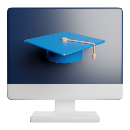 Graduado en línea  3D Icon