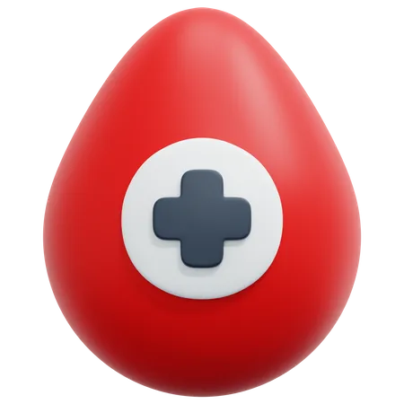 Positive Blood Drop  3D Icon