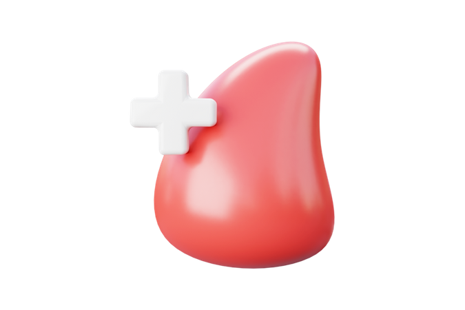 Positive Blood Drop 3D Icon