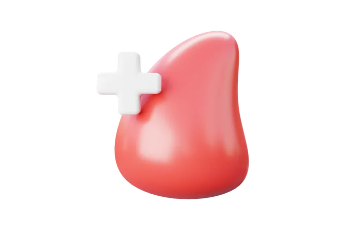 Positive Blood Drop  3D Icon
