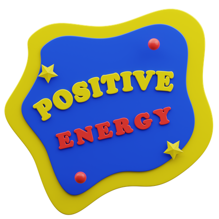 Positive Energy Word mark  3D Sticker