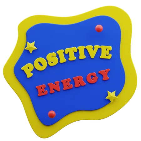 Positive Energy Word mark  3D Sticker