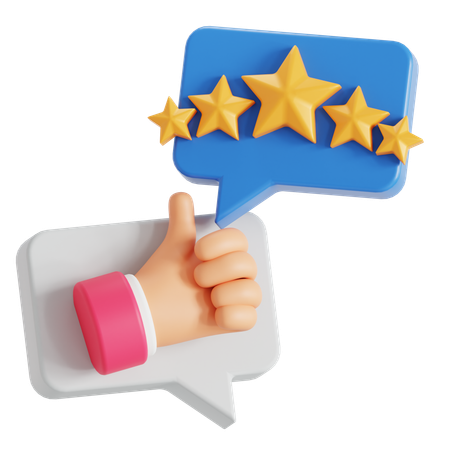 Positive reviews  3D Icon