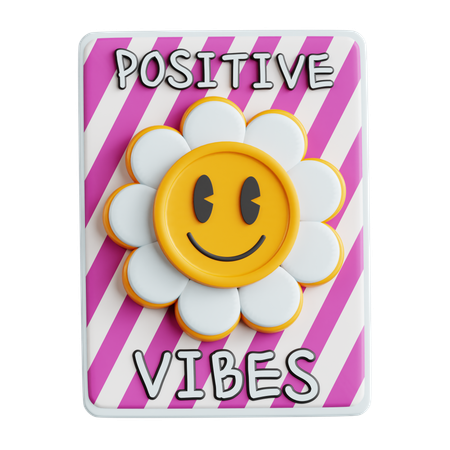Positive Vibe Sticker  3D Icon