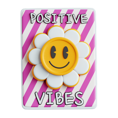 Positive Vibe Sticker  3D Icon