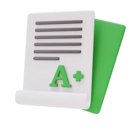 Positivescore. Successful exam  3D Icon