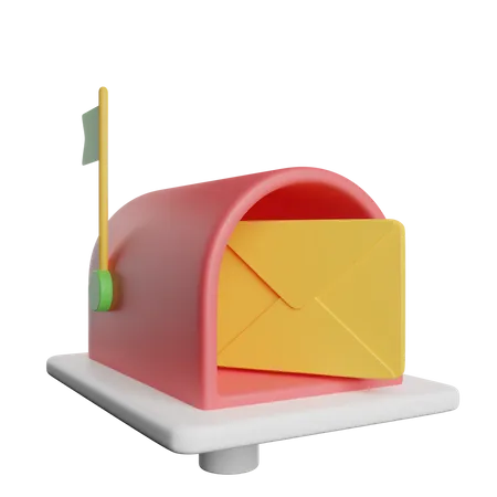 Post Box With Key 3D Icon