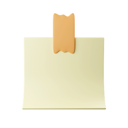 Post It Note  3D Icon
