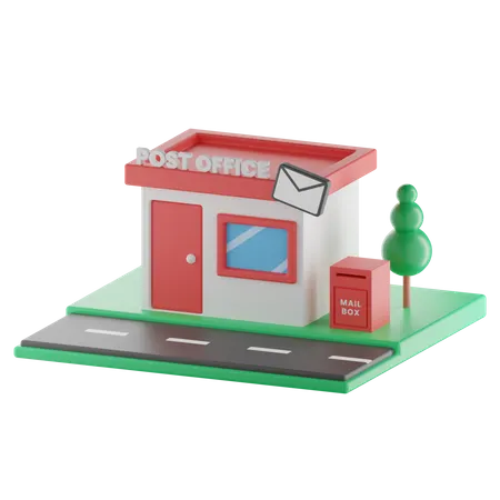 Post Office Building 3 D Illustration 3D Illustration