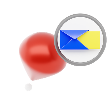 Post Office Pin  3D Icon