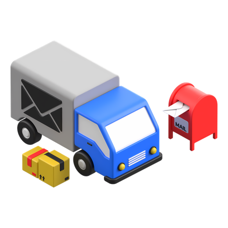 Postal Truck  3D Icon