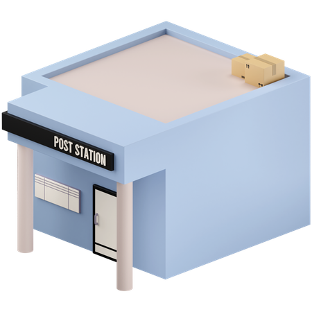 Postamt  3D Icon