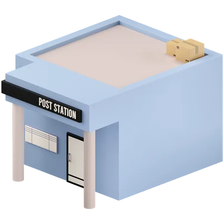 Postamt  3D Icon