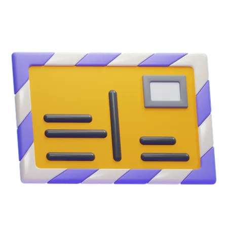 POSTCARD  3D Icon