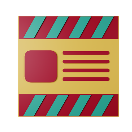 Postcard  3D Icon