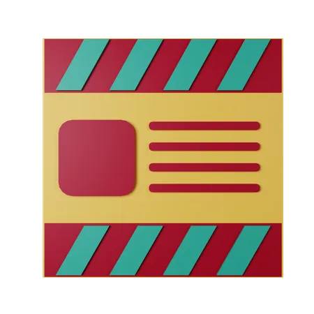 Postcard  3D Icon