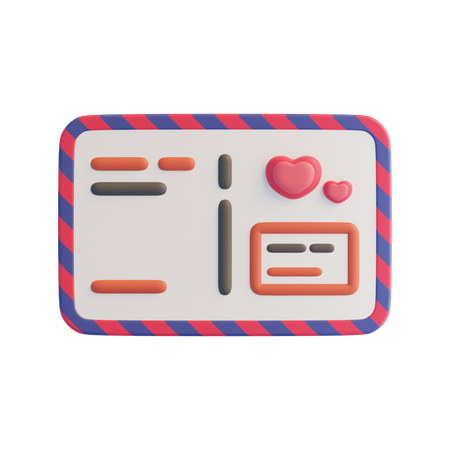 Postcard  3D Icon