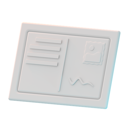 Postcard  3D Icon