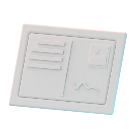 Postcard  3D Icon